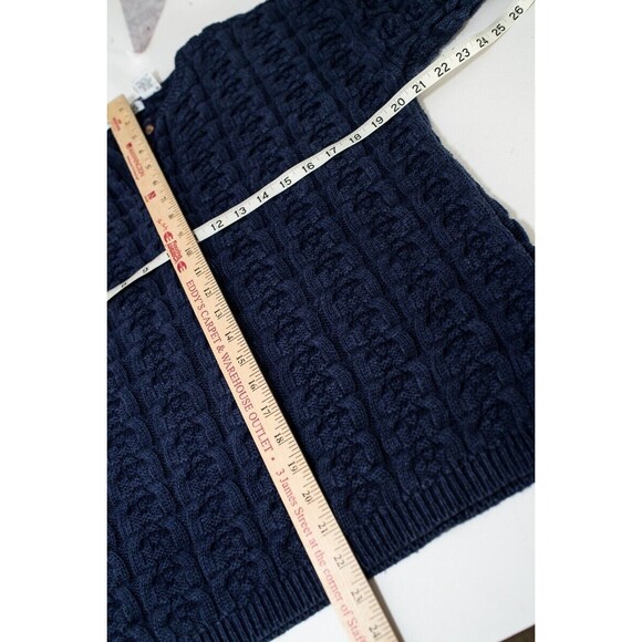 Vintage Compagnie Internationale Express Navy Blue pullover 1/4 button sweater S - Picture 6 of 6